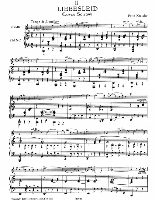 2. Liebesleid. Complete Score