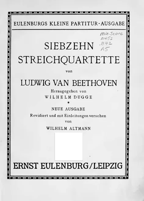 Complete Score (with prefaces)