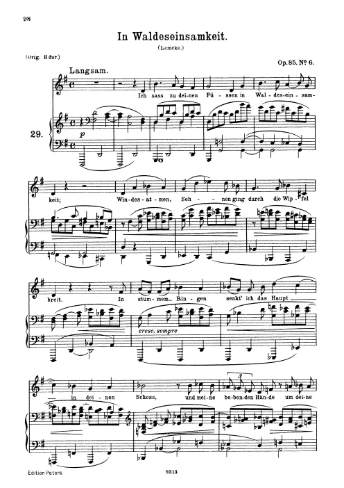 6. In Waldeseinsamkeit (G major)