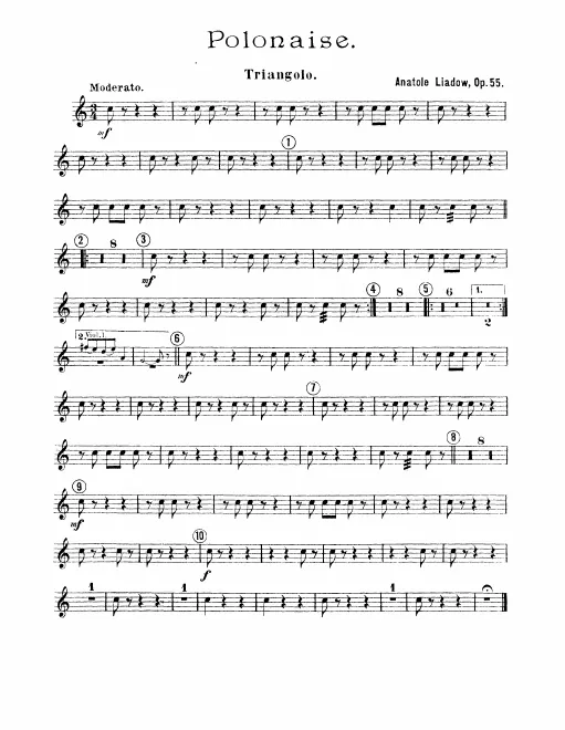 Triangle, Snare Drum, Cymbals/Bass Drum