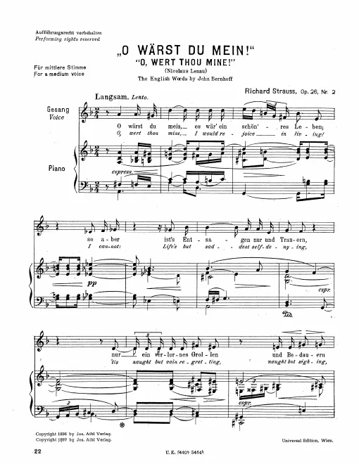 Complete Score (Medium voice, transposed to D minor)