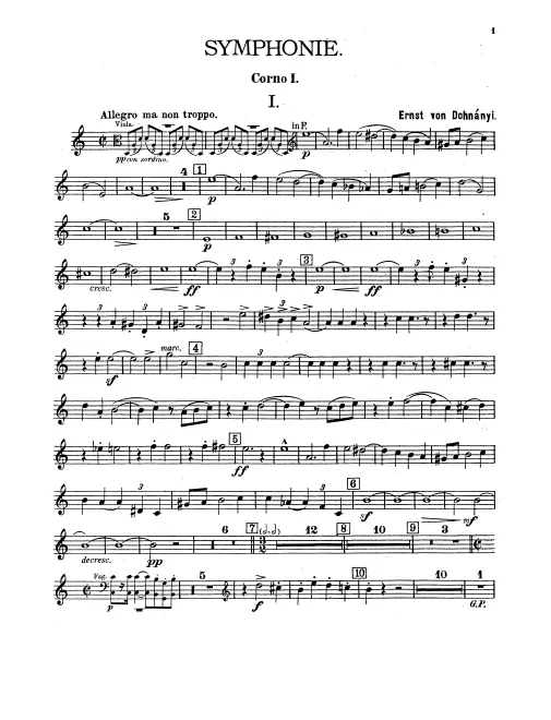 Horn 1, 2, 3 (D/E/F), 4, 5, 6 (D/F)