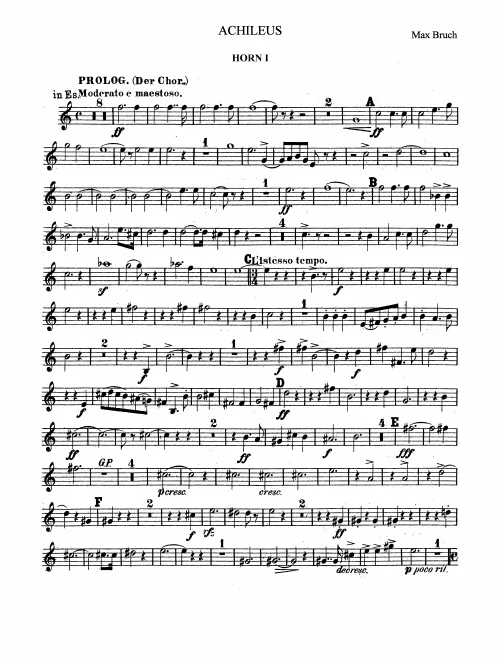 Horn 1, 2, 3, 4 (E♭)