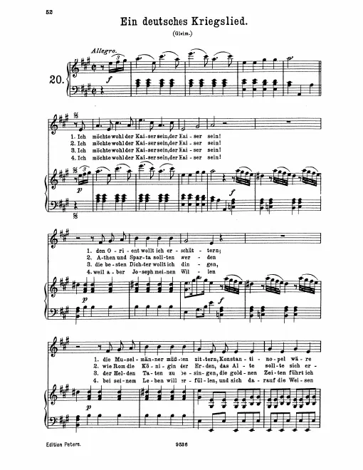 Complete Score (original / high voice, A major)