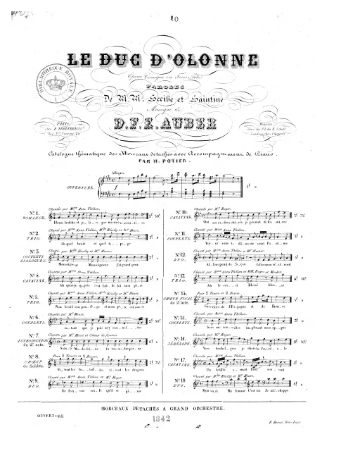 No.10, Cavatine: "Oui, ses ordres chéris"