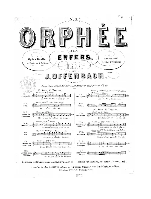 No.10, Couplets du roi de Béotie (Act II, No.11)