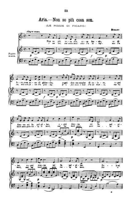 Non so più cosa son (Act I, No.6) -