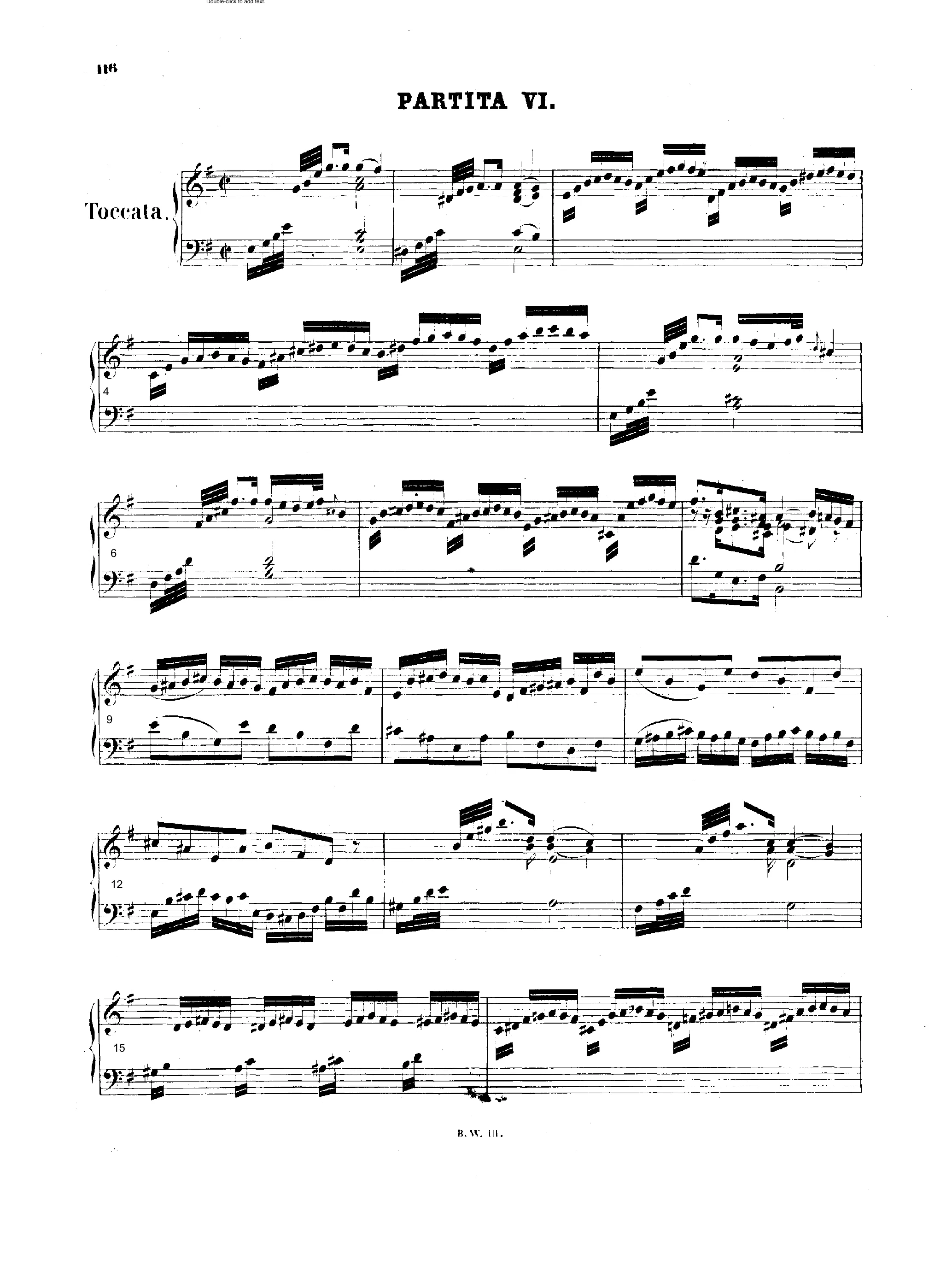 6. Partita in , BWV 830 (w/measure numbers)