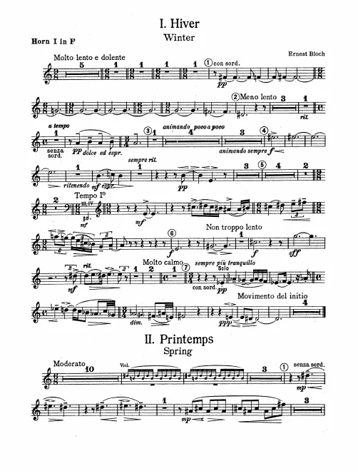 Horn 1, 2, 3, 4 (F)
