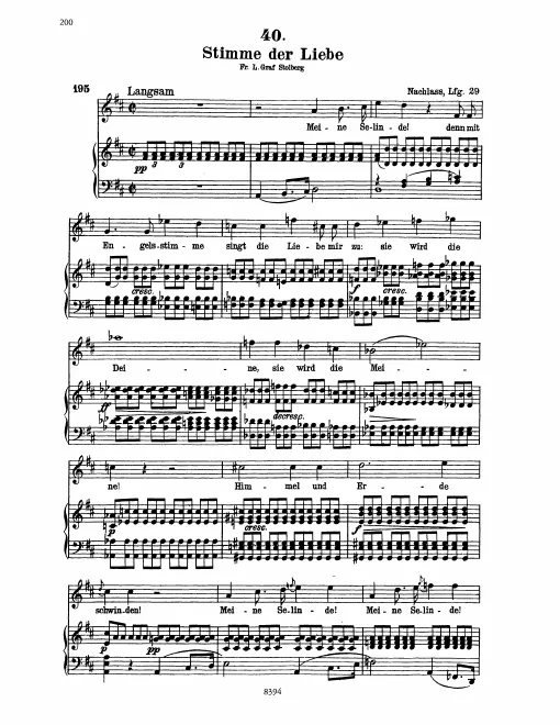 Complete Score (Original / High Voice, D major)