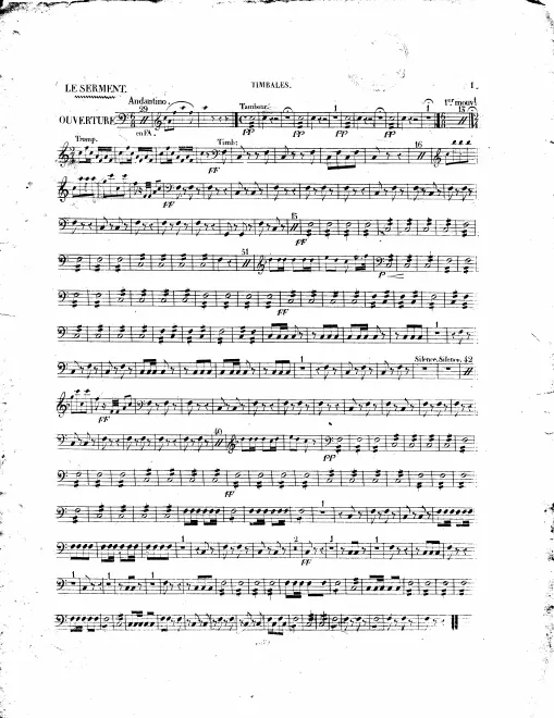 Timpani, Triangle, Snare Drum, Cymbals, Side Drum
