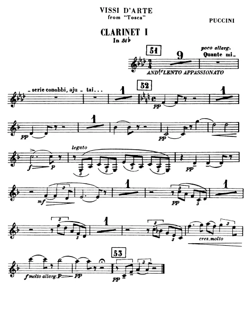 Clarinet 1, 2 / Bass clarinet (B♭)