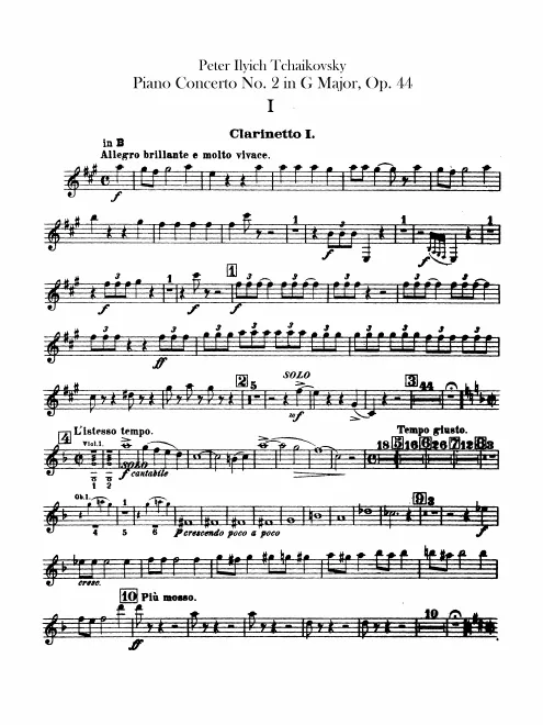 Clarinet 1, 2 (B♭, A)