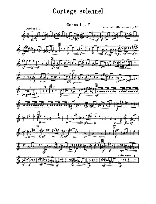 Horn 1, 2, 3, 4 (F)
