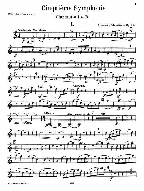Clarinet 1, 2, 3/Bass Clarinet (B)