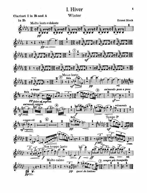 Clarinet 1, 2 (A/B♭)