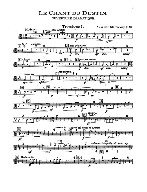 Trombone 1, 2, 3, Tuba