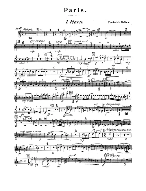 Horn 1, 2, 3, 4, 5, 6 (F)