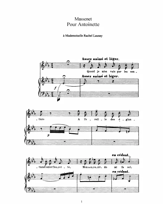 Complete Score (E♭ Major: high voice and piano)