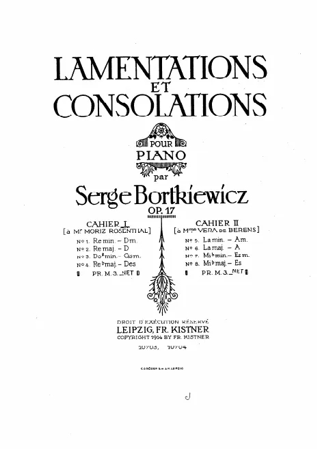 Cahier I (Nos.1-4, Complete Score)