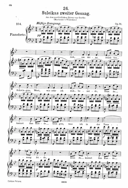 Complete Score (Original / High voice, B♭ major)