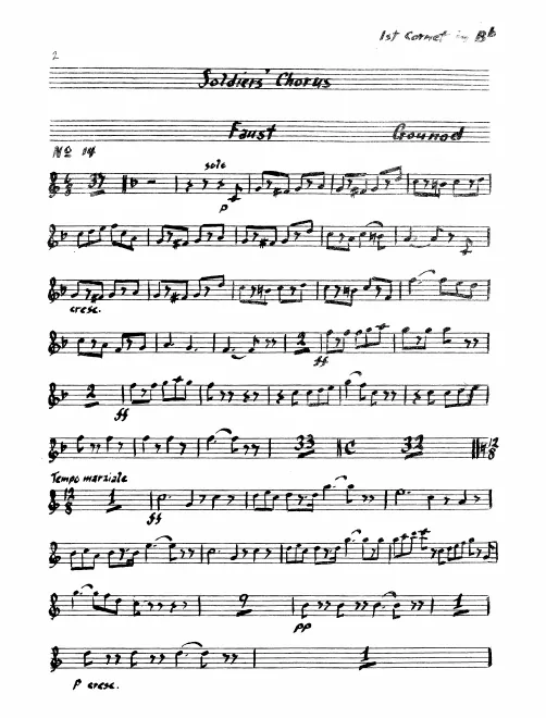 Cornet 1, 2 (B)
