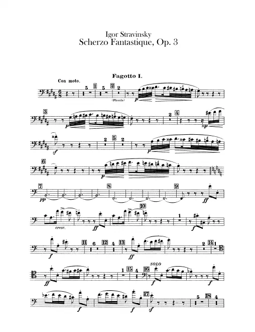 Bassoon 1, 2, Contrabassoon