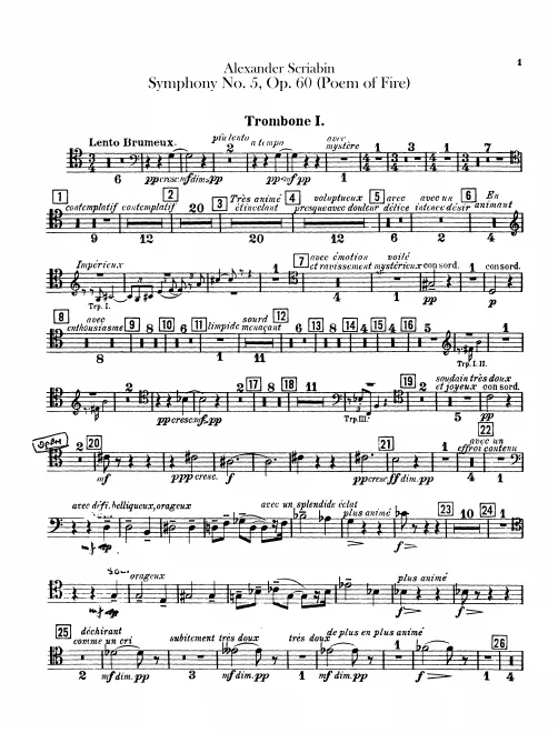 Trombone 1, 2, 3, Tuba
