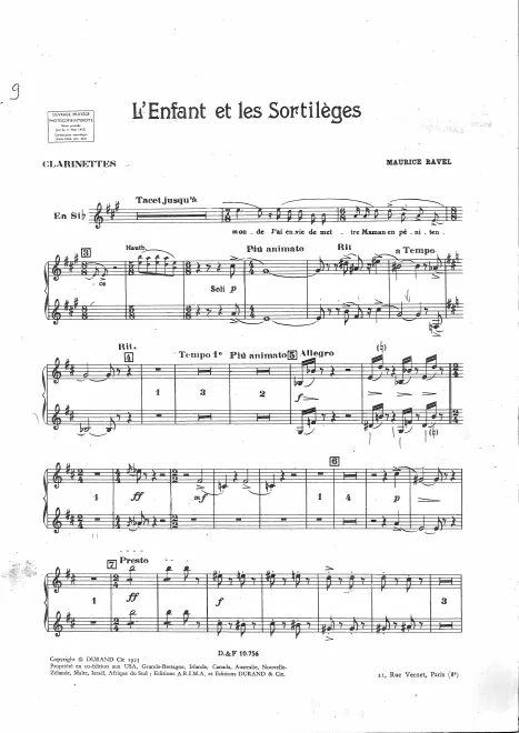 Clarinet 1/2 (B♭)
