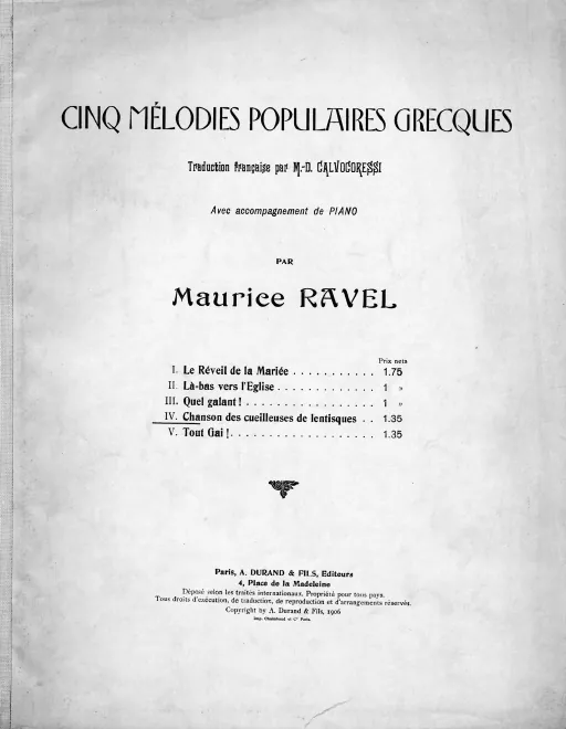 4. Chanson des cueilleuses de lentisques