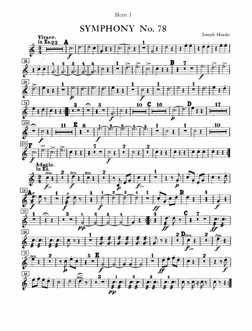 Horn 1, 2 (E♭/C)