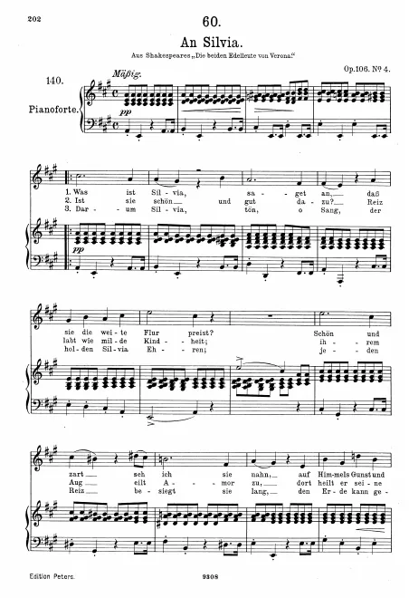 Complete Score (Original / High Voice, A major)