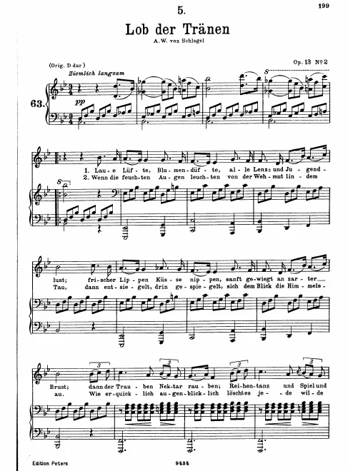Complete Score (low voice, transposed to B♭ major)