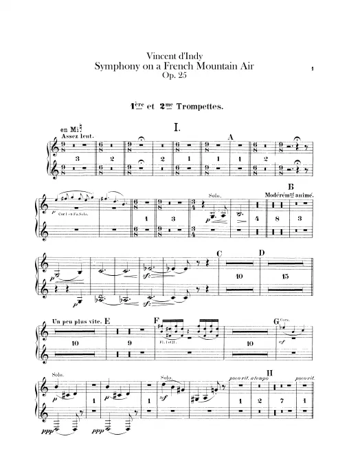 Trumpet 1/2 (E/F), Cornet 1/2 (A, B♭)