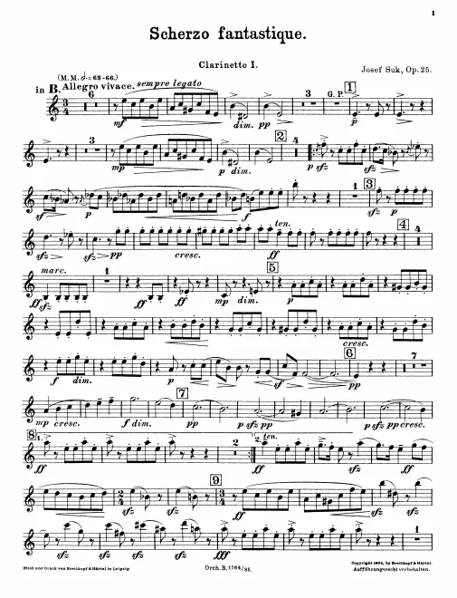 Clarinet 1, 2 (B♭, A), Bass Clarinet (B♭)