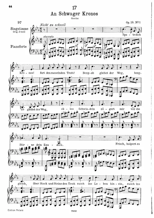 Complete Score (Low voice, transposed to C minor)