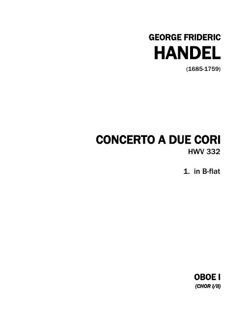 Oboe 1 (Chor I/II), 2 (Chor I/II)