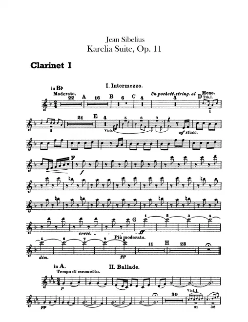 Clarinet 1, 2 (B, A)