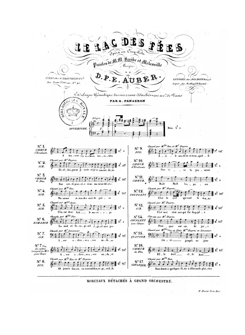 No.16, Chœur de fées: "Elle dort, glissez en silence" (Act V, No.19a)