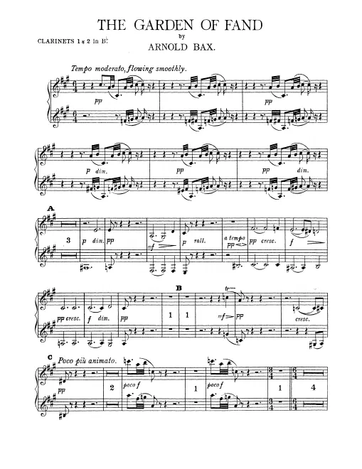 Clarinet 1/2, 3, Bass Clarinet (B♭)