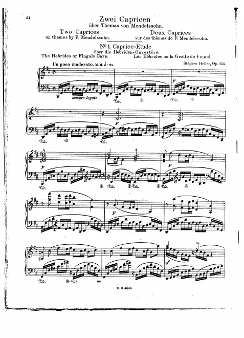 No.1 - Caprice-Etude 'The Hebrides or Fingals Cave'