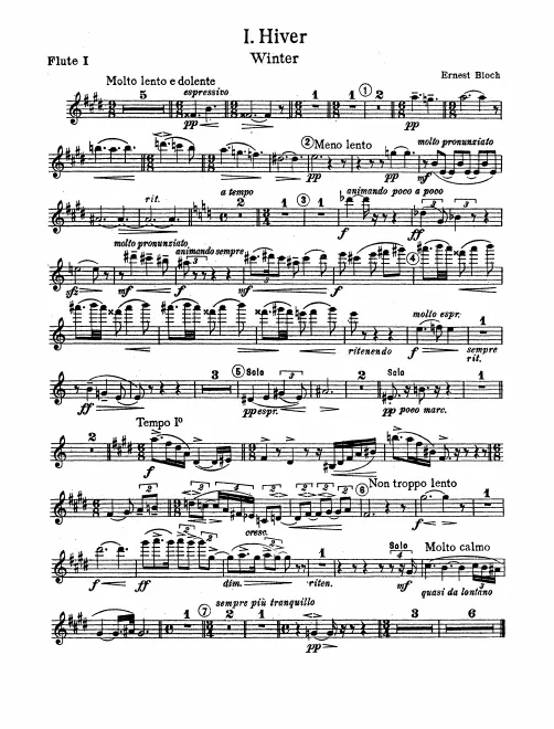 Piccolo, Flute 1, 2