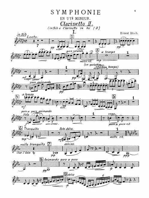 Clarinet 2 (B♭/A)/Clarinet (D)*
