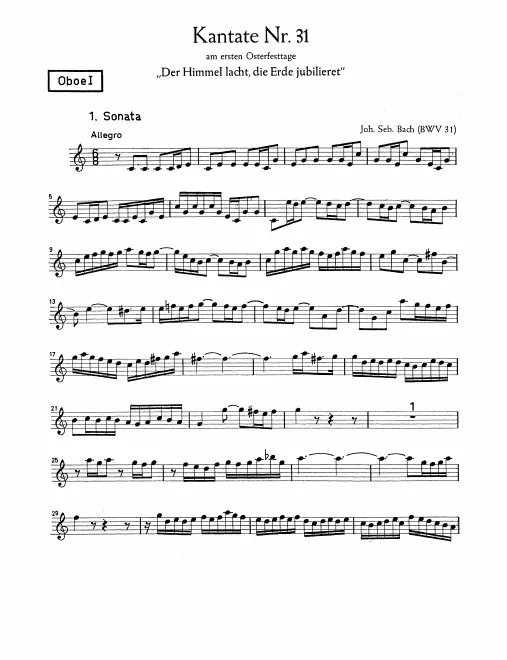 Oboe 1, 2, 3, Oboe da caccia (or English Horn)