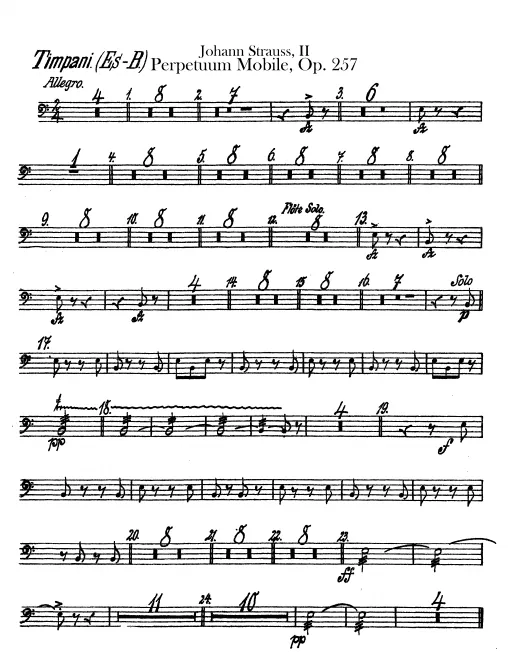 Timpani, Glockenspiel / Triangle / Tam-tam