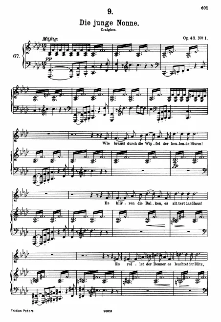 Complete Score (Original/High voice, F minor)