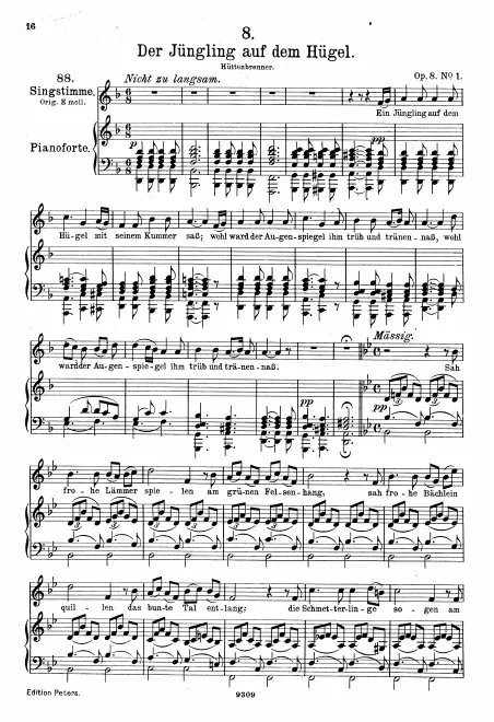 Complete Score (Medium voice, transposed to D minor)