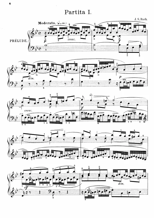 1. Partita in , BWV 825