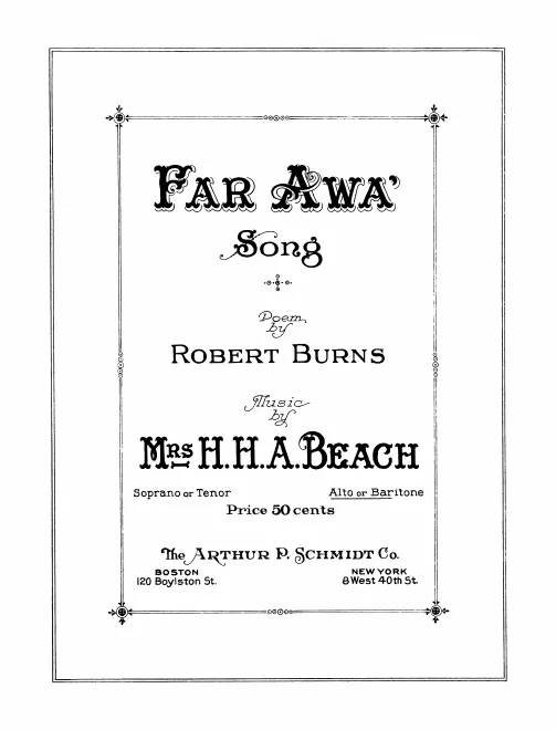 4. Far Awa' (low voice)