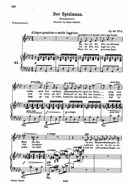 Complete Score (original / low voice, A♭ major)